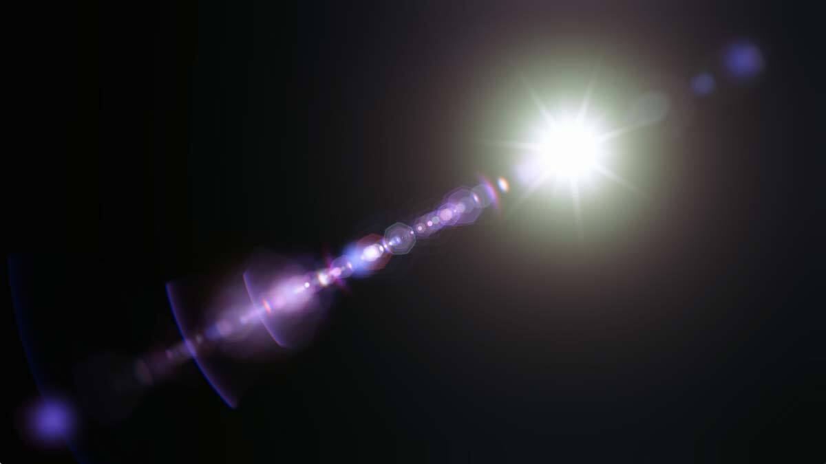 球面レンズ(通常のレンズ)のビジュアル